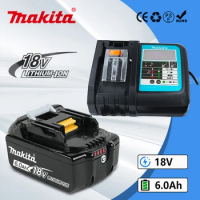 Makita Original 18V 6000mAh Lithium Rechargeable Battery 18V Drill Replacement Batteries BL1860 BL1830 BL1850 BL1860B