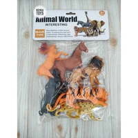 Mainan karet hewan animal world edukasi isi 6 Set Badak
