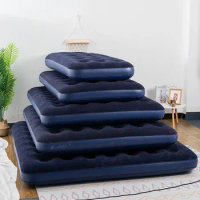 Inflatable Mattress Sofa, Single Bed, Double Bed Outdoor Camping Sofa Cushion Blue Honeycomb Sofa