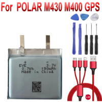 3.8V Battery Core for POLAR M430 M400 GPS Sports Watch New Li-Polymer Rechargeable Accumulator Replacement+USB cable+toolkit