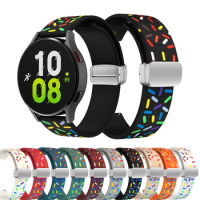 Sport Watchstrap For Samsung Galaxy Watch 5/4 40 44MM Rainbow Silicone band for Watch 5 Pro 45MM/4 Classic wristband Accessories
