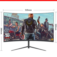24 27 32 inch 1920*1080 1k 75hz frameless LED curved screen computer gaming monitor
