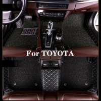 High Quality Customized Double Layer Detachable Diamond Pattern Car Floor Mat For TOYOTA Kluger Rush SIENTA Verso (7seat)