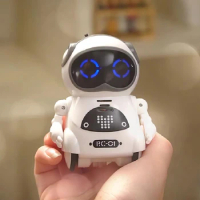Pocket Emo Robot Talking Interactive Dialogue Voice Recognition Record Singing Dancing Telling Story Mini Robot Toy