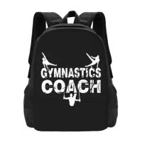 Gymnastics Coach , Men's Gymnastics Dark Teen College Student Backpack Pattern Design Bags Gymnastics Coach Trainer Coaching Do