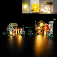 USB Light Kit for Lego 10332 Medieval Town Square Bricks Building Set-Not include Lego Model