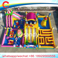 free sea shipping to port,20x15m giant inflatable amusement park,inflatable fun city,large party rent kid inflatable playground
