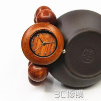 紅木手錶檀木錶男女情侶錶創意學生仿古休閑木頭手鏈防水手串佛珠 99購物節