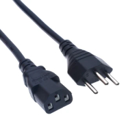 1pcs Swiss Power Cable 3 Pin Prong Switzerland IEC C13 Power Extension Cable 1.5m For PC Computer Monitor Printer Sony LG TV