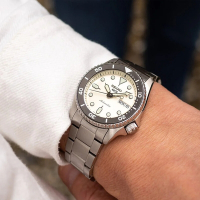 SEIKO 精工錶 4R36-14B0S(SRPK31K1) SKX 5 Sports 系列機械錶 米色面 38mm_SK037