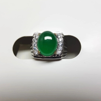 Cincin Natural Emerald Zamrud Zambia Bluish Green Natural