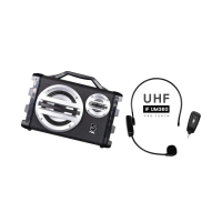 【ifive】手提專業移動擴音機if-SK055+UHF無線樂器麥克風 if-UM360(頭戴麥克風 藍牙喇叭 戶外活動 表演)