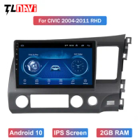 Android 10.0 2Din Car Radio For RHD Honda-Civic 8 FK FN FD 2005 - 2012 stereo Multimedia Audio Player Navigation GPS Video DVD