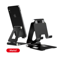 Phone Holder Stand for iPhone 13 14 Pro Xiaomi mi 9 Metal Phone Holder Foldable Mobile Phone Stand Desk For iPhone 12 11 XS