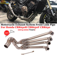 Slip-On Motorcycle Exhaust Front Link Pipe Moto System For Honda CBR 650R 650 CBR650F CBR650 CB650F 2014 - 2022 Escape Tube