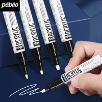 Black Paint Pen Pack of 8 Art Marker Acrylic Paint Marker Pens for