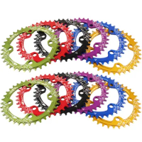 Mountain bike bicycle Chainring 104 BCD 32T 34T 36T 38T Narrow Wide Single Chain Ring with 4 Pieces Sprocket Bolts crown