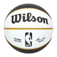 WILSON NBA城市系列-灰熊-橡膠籃球 7號籃球-訓練 室外 室內 WZ4024215XB7 白黑棕