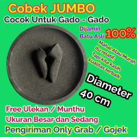 Cobek Batu Asli Size JUMBO - Cowet Gado Gado - Rujak - Plus ulekan