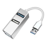 Mini HUB USB 3.0 HUB Adapter Dock 4 In 1 Docking Station Splitter For Pro Ipad Laptop