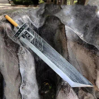 Game 7 VII 108cm Zack Fair Sword Silver Weapon Sword Cloud Strife Buster Sword 1:1 Game Remake Knife Rubber