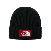 The North Face 北臉 帽子 毛帽 保暖 TNF LOGO BOX CUFFED BEANIE 黑紅 NF0A3FJXGF6