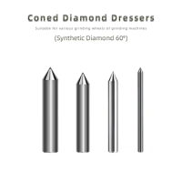 60° Cone Synthetic Diamond Grinding Wheel Dresser Pen Trimming Arc R Sharp Angle Cutter 3/6/8/10mm Shank Customizable