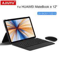 Case Cover For Huawei MateBook E 12" 2019 2017 2015 matebook e Tablet Bluetooth Keyboard Touch Pad Protective Cases TPU Shell