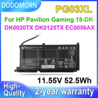 DODOMORN PG03XL Laptop Battery For HP Pavilion Gaming 15-DK0020TX 15-DK0125TX 15-ec HSTNN-OB1I TPN-C141 TPN-Q241 11.55V 52.5Wh