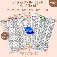 Gocreation17 Kertas Isi Binder A6 Nabung Saving Challenge Motif Floral Notes Paper