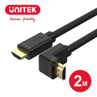 【樂天限定_滿499免運】UNITEK 1.4版 4K 60Hz  直角270度HDMI傳輸線(2M)(Y-C1008)