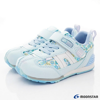 日本月星Moonstar機能童鞋HI系列寬楦頂級學步鞋款23269淺藍(中小童段)
