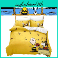 Snoopy Cartoon Digital Print Bedding Set For Modern Bedroom Decor