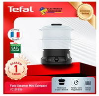 Tefal Food Steamer Mini Compact 6 Liter VC139 / Kukusan Listrik Tefal Steamer Compact 2B VC139810