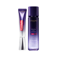 【LOREAL Paris 巴黎萊雅】玻尿酸眼霜級撫紋精華霜PRO+瞬效保濕修護晶露(紫熨斗/液態紫熨斗/啵啵精華水)
