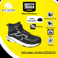 Sepatu Safety Jogger Freedom S1PS Mid TLS Slip Resistant Nanocarbon Metal Free Proyek Keselamatan