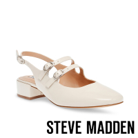 STEVE MADDEN-CITY VIEW 雙帶粗低跟繞踝跟鞋-米杏色
