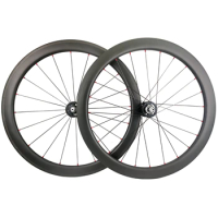 700C track bicycle carbon wheels 50mm clincher fixed gear single speed bike carbon wheelset with Novatec 165/166 hubs