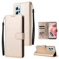 1pcs/Lot Solid Color Wallet PU Leather +TPU Case For Xiaomi Redmi 12C note12 4G POCO X5 X5Pro