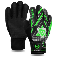 WVVOU Goalkeeper Gloves Children and Teenagers, Football Goalkeeper Gloves, Football Gloves, Double Protection, Portability