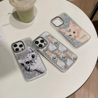 Fluid coffee Cat A student cat with excellent grades TPU soft Cartoon shell  Mirror Protective Cover