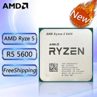 AMD-Ryzen 5 5600 PC Gamer CPU, R5 5600, 65W, DDR4, Acessórios para desktop, Suporte para jogos, AM4, Sem refrigeraçã