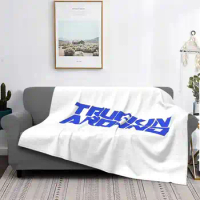 Truckin Around-Blue Logo Air Conditioning Soft Blanket Logo Suelo Sinaloa Tijuana Truckin Mexican Hispanic Corridos Cab