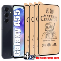 4PCS For Samsung Galaxy A55 A52 A53 A54 5G Matte Ceramic Film For Samsung A15 A14 A13 A12 A25 A24 A35 A33 A34 Screen Protectors