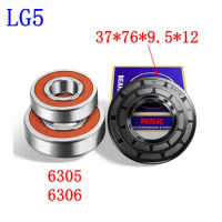 for LG drum washing machine Water seal（37*76*9.5*12）+bearings 2 PCs（6305 6036）Oil seal Sealing ring parts