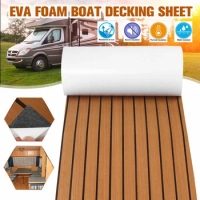 2400x600x5/6mm EVA Foam Boat Flooring Teak Foam Decking for Boats EVA Foam Sheet Marine Flooring Teak Boat Yacht Floor Carpet