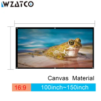 WZATCO 100inch/120inch/150inch 16:9 Projection Screen Canvas Movie Foldable HD Projection Screen for DLP LED projector