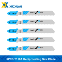 T118A Jig Saw Blade 5pcs HCS Jigsaw Blade T Shank Saber Blades for Cutting Wood Plastic Reciprocating Saw Blade