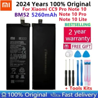 Original New High Quality BM52 5260mAh Battery For Xiaomi Mi Note 10 Lite / Mi Note 10 Pro / CC9pro CC9 Pro Battery +Free Tools
