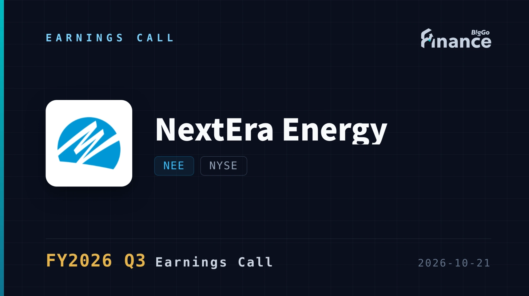 [NextEra Energy Q3 2026 Earnings Call] NextEra EPS Jumps 9.7% to $1.13 as Federal Hubs Land 16.5 GW, Company Targets High End of $3.92–$4.02 Guidance